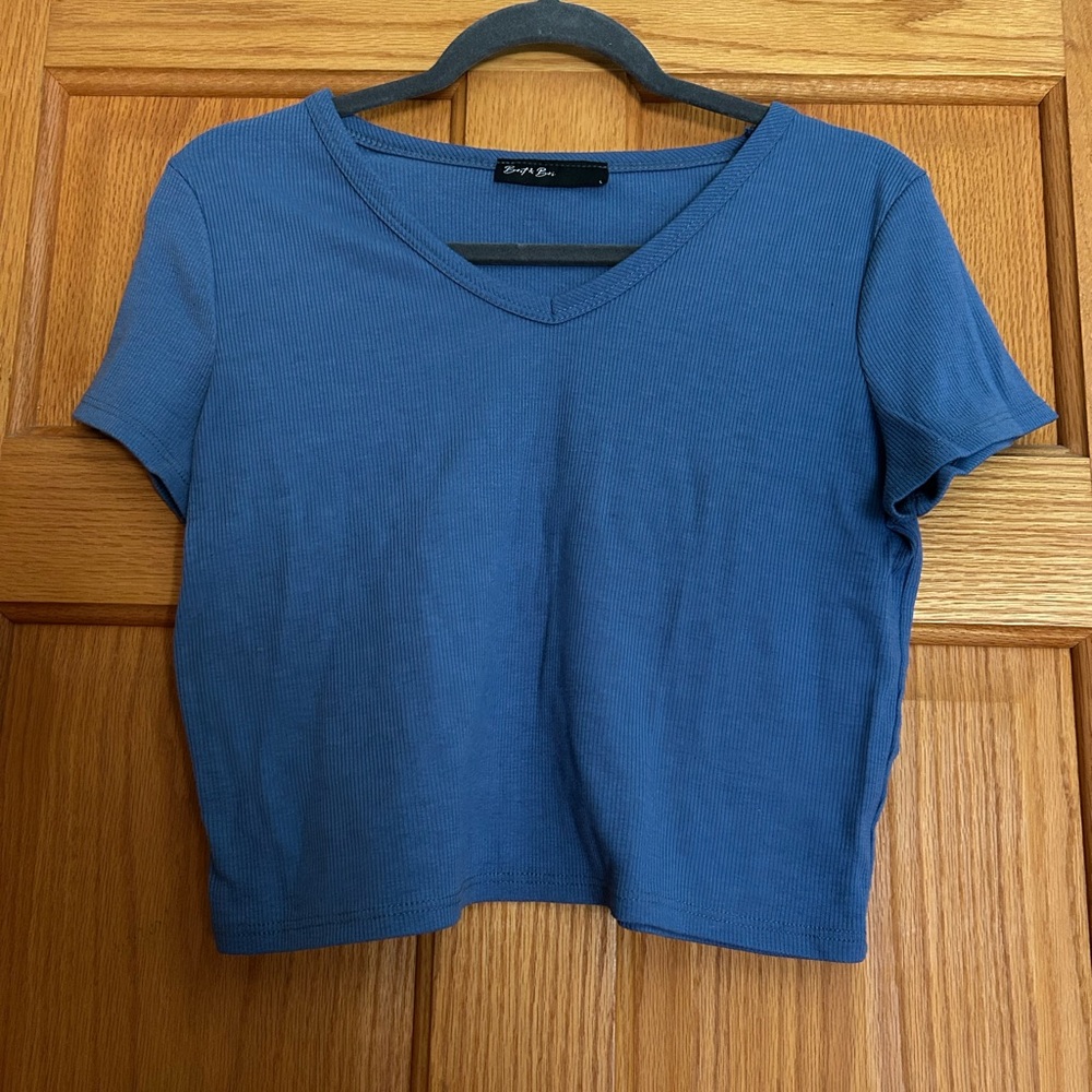 Blue Short Sleeve Top